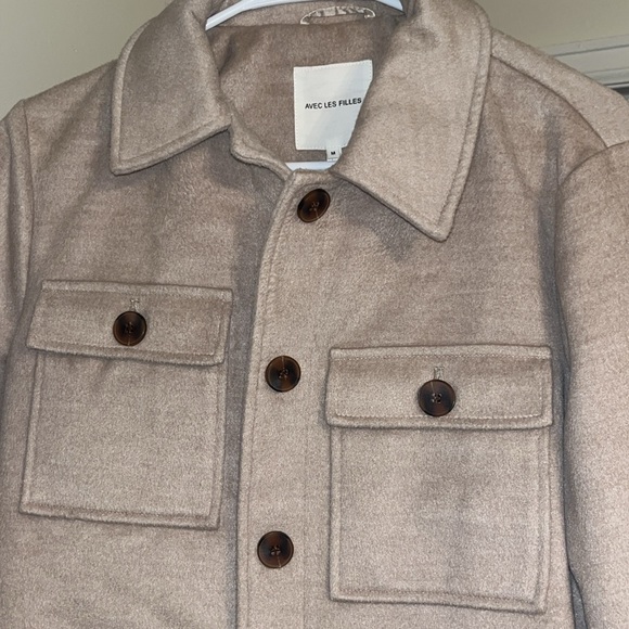 Avec Les Filles brown “shacket” jacket size M new with tags - Picture 2 of 4